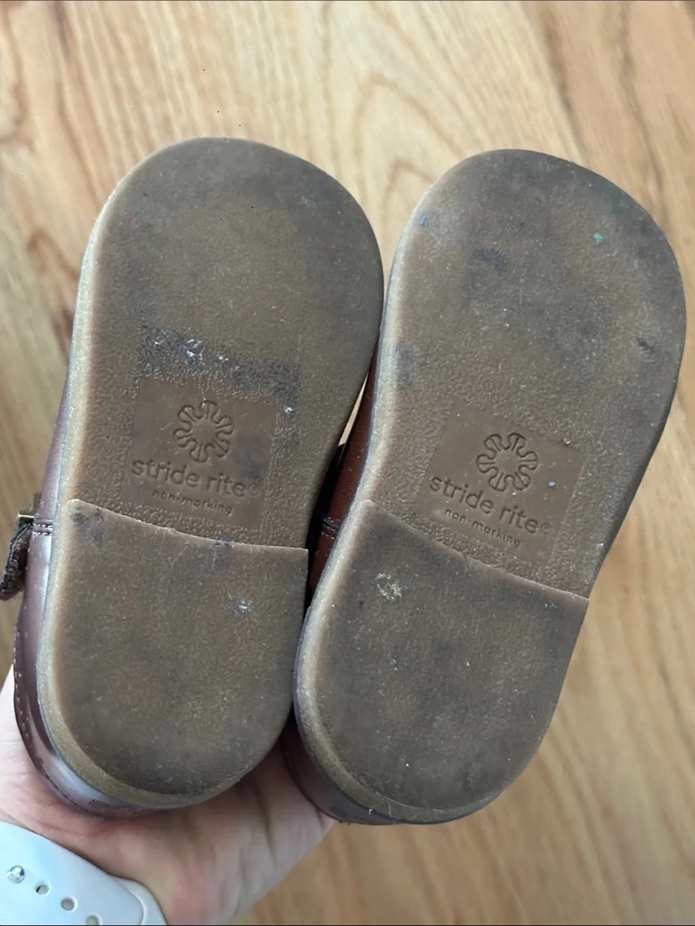 Stride Rite Brown Mary Jane Buckle Shoes